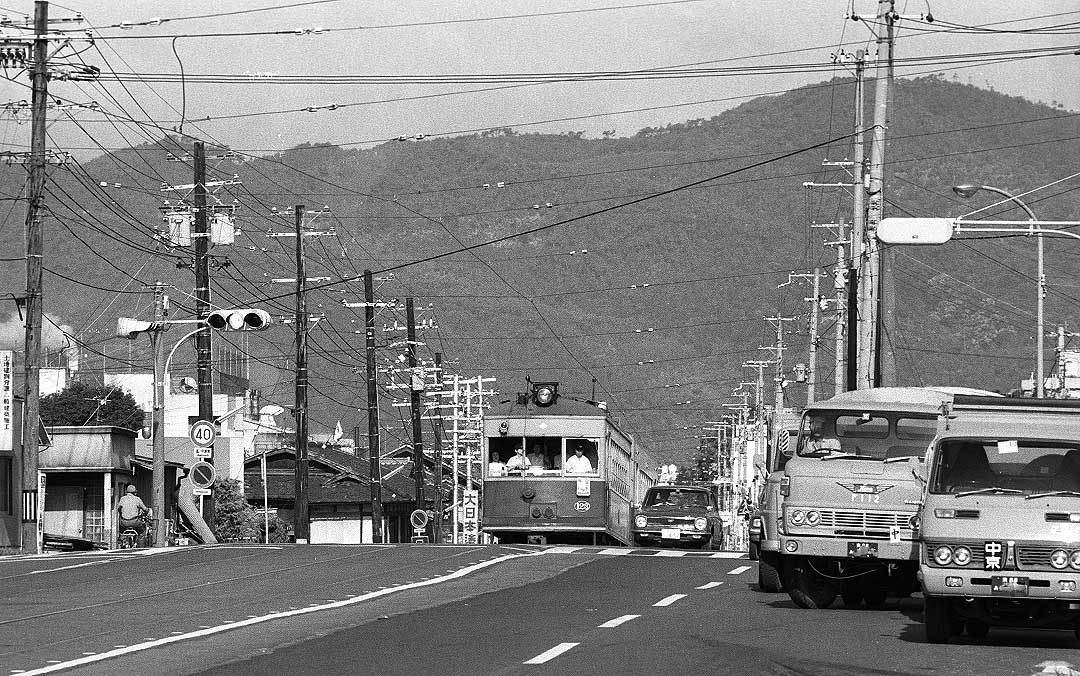 京福嵐山線ポール時代モボ123-103