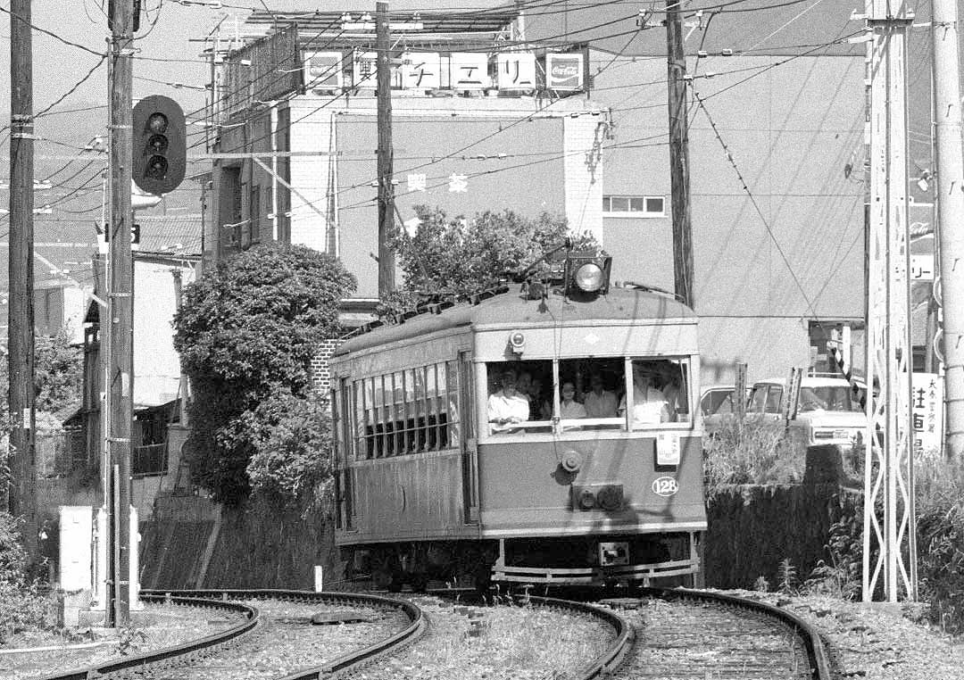 京福嵐山線ポール時代モボ128