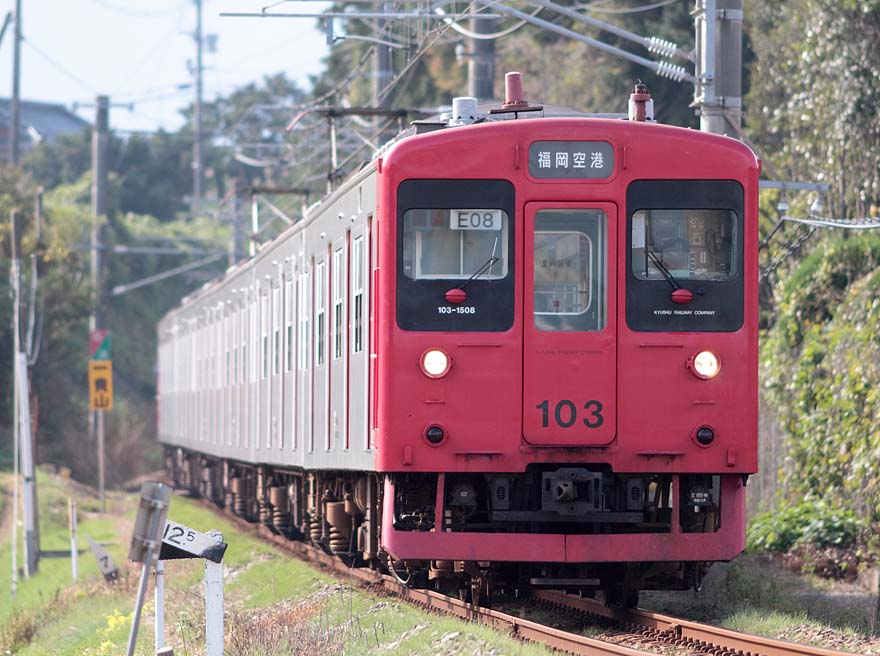 JR九州筑肥線103系1500代E07+E08F