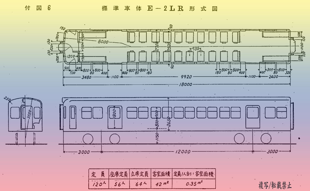 電気鉄道車両用標準車体仕様書-標準車体E-2LF標準車体L-2LR