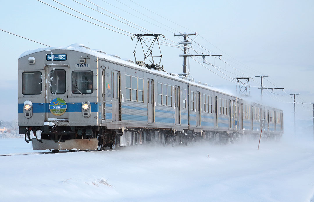 弘南鉄道 4連 朝の輸送力列車-27
