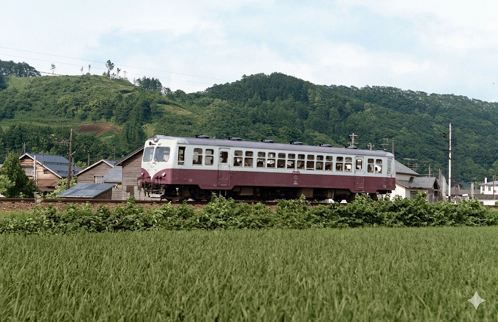 Geminiによる鉄道カラー化-夕張鉄道キハ245号
