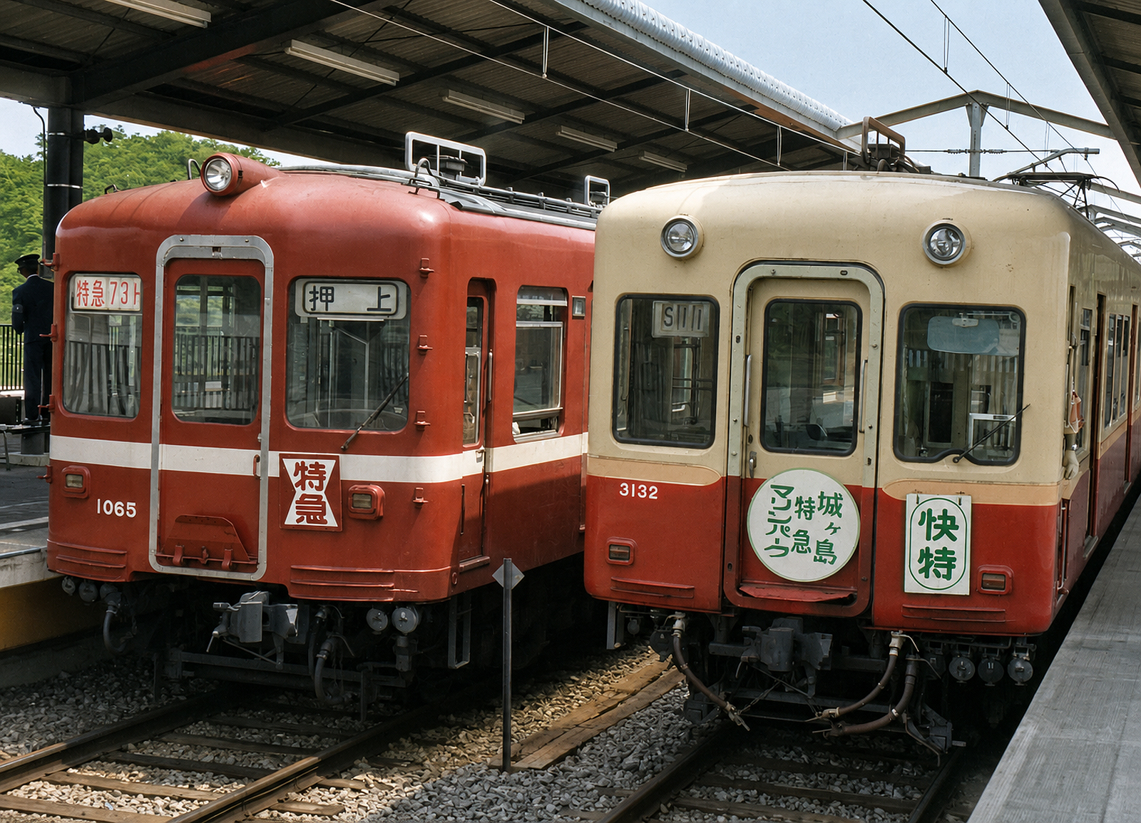 京急1065と京成3132AI(Chat GPT Plus)描画カラー化