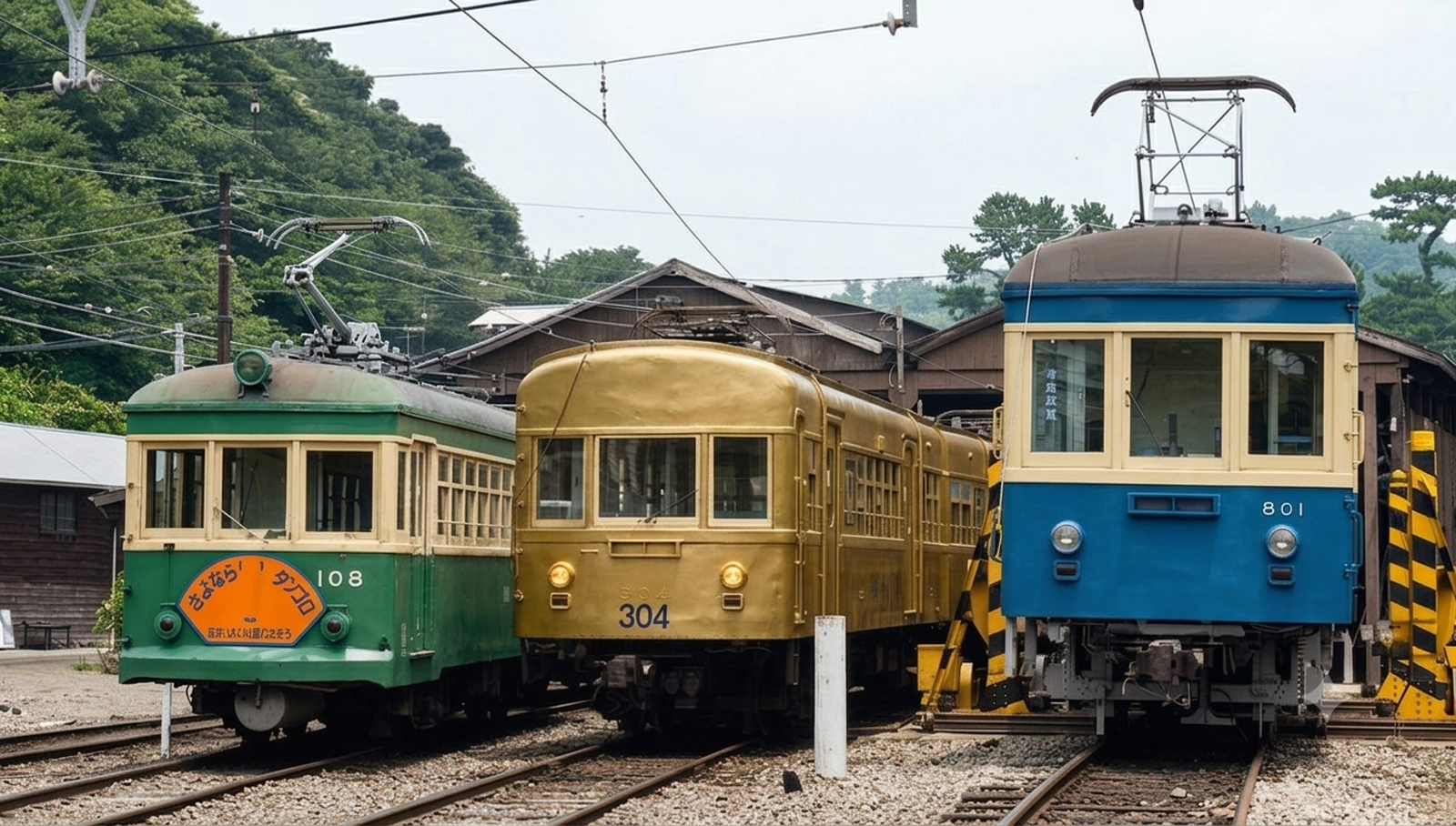 江ノ電極楽寺車庫カラー化要修正