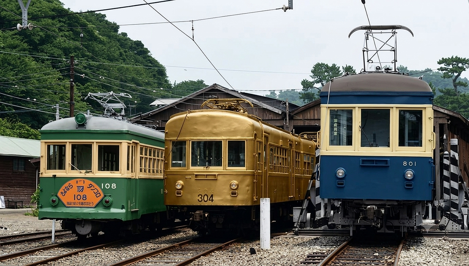 江ノ電極楽寺車庫カラー化