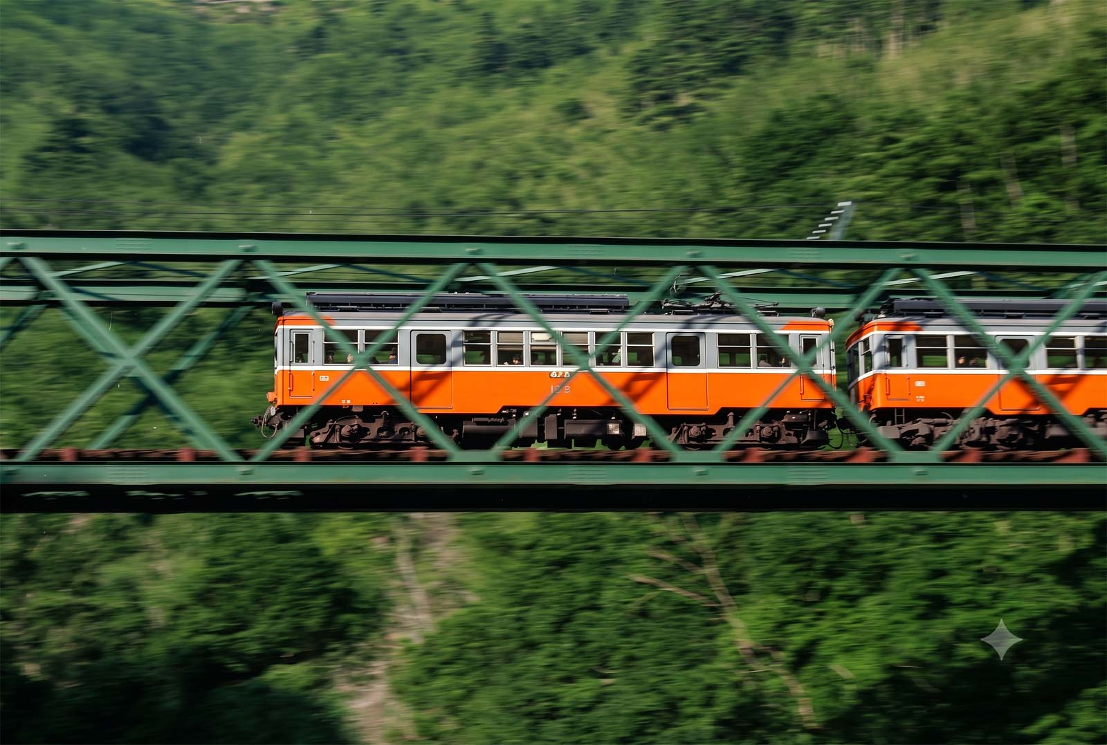箱根登山電車早川橋梁Gemini描画