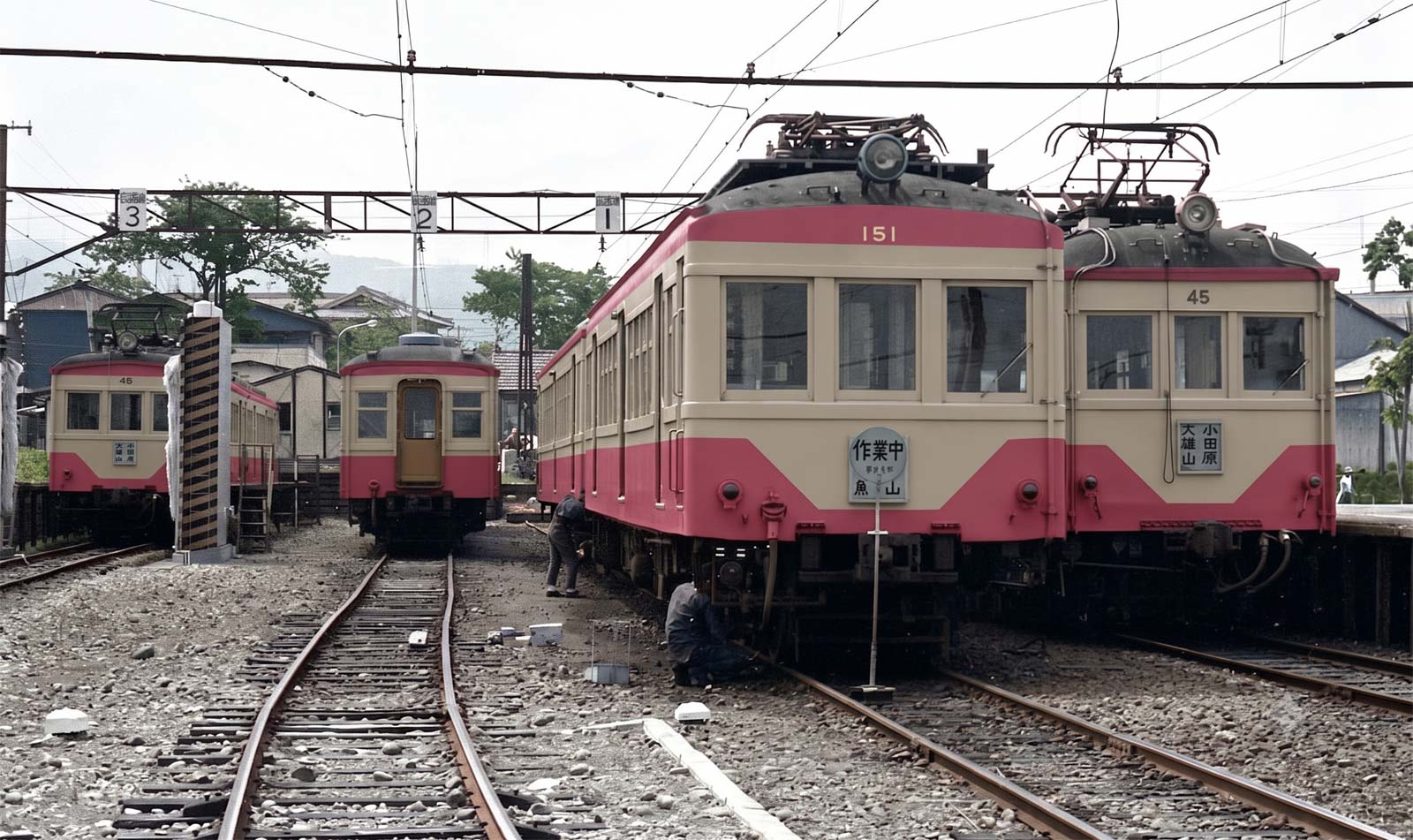 大雄山線車庫カラー化