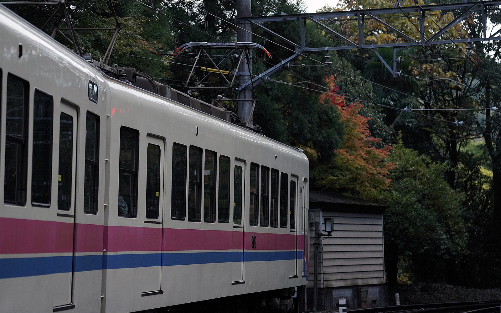 二ノ瀬駅の紅葉