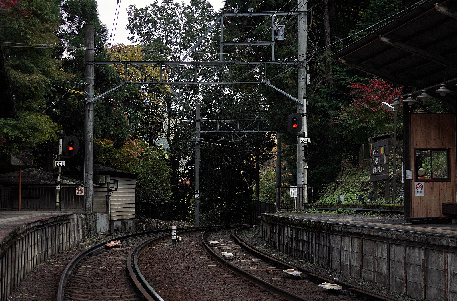 二ノ瀬駅の紅葉