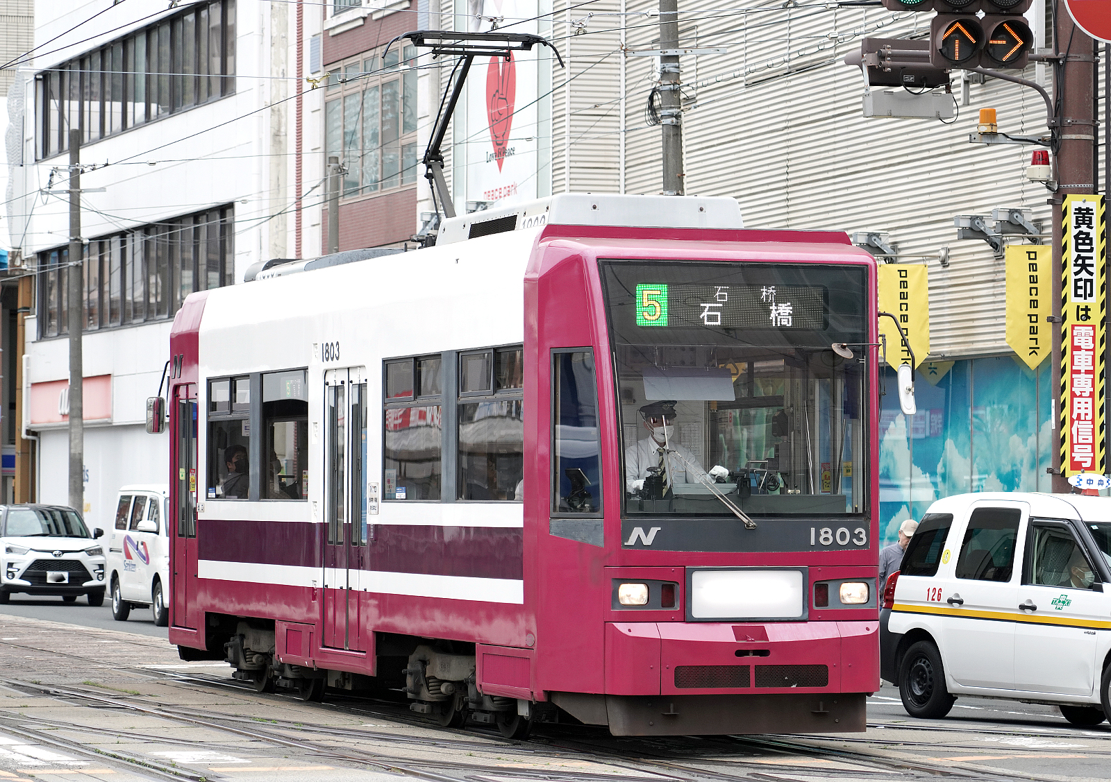 長崎電軌1800形1803号