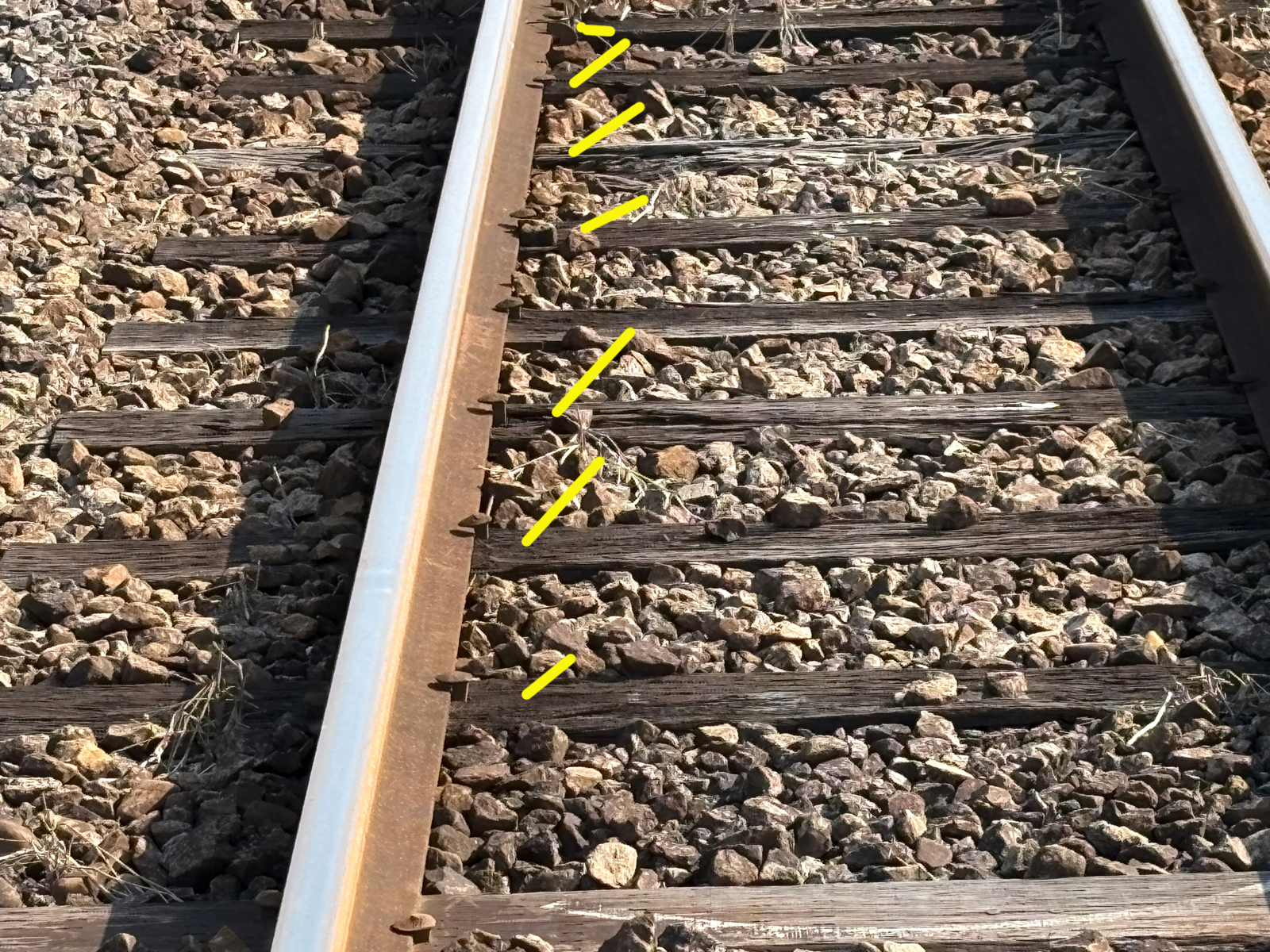 JR九州 枕木状態 気動車走行路線にて